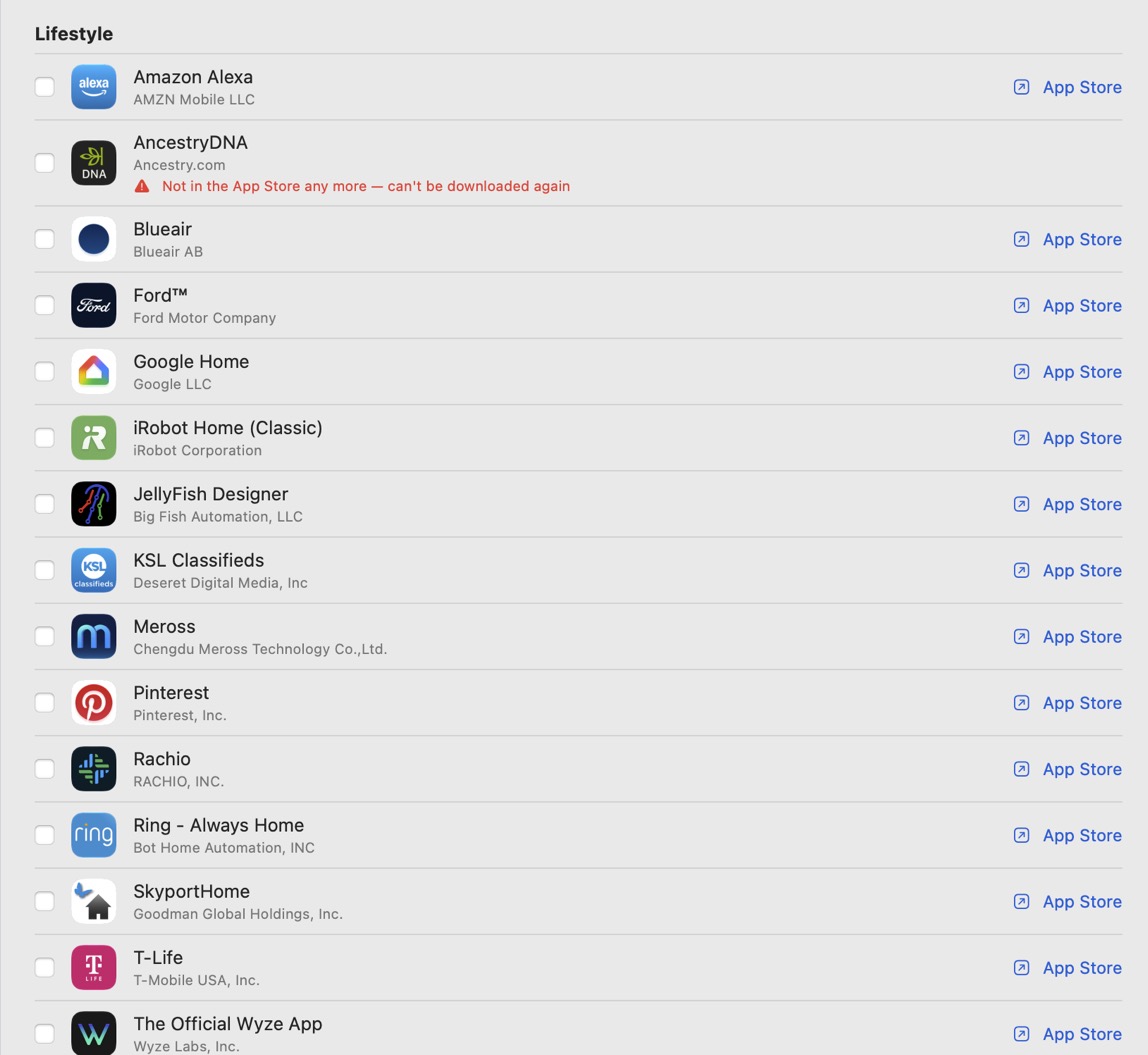 The Reinstall List